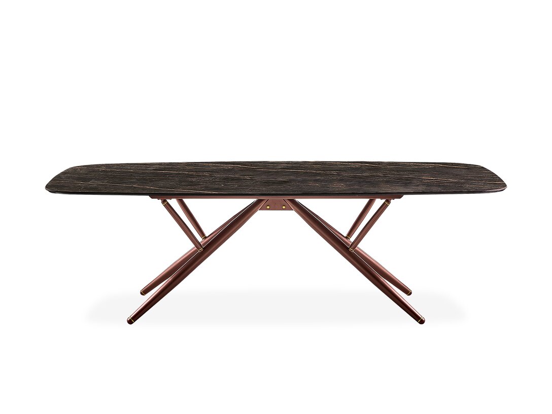 Stół Bontempi Bridge 250 cm x 120 cm, śr. , kolor brązowy, materiał ceramika, rozkładanie nie